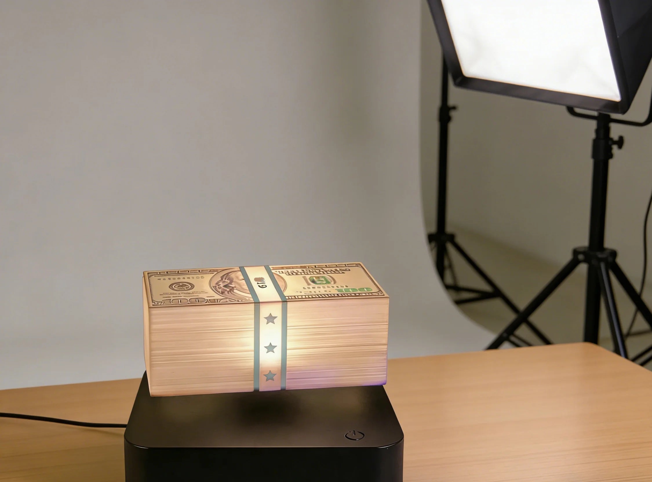 Magnetic Levitation Dollar Lamp, Game Floating Money LED Night Light,Bedside Lamp,Decoration Gift