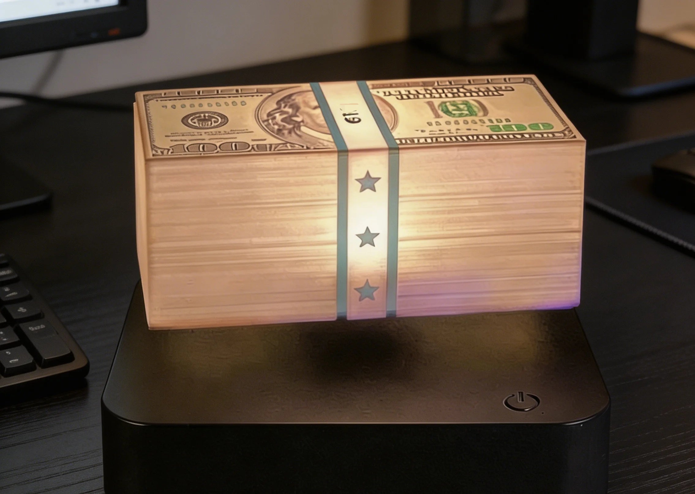 Magnetic Levitation Dollar Lamp, Game Floating Money LED Night Light,Bedside Lamp,Decoration Gift