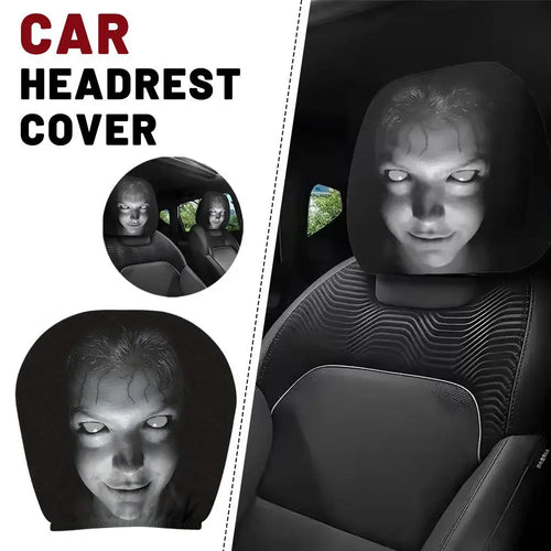 Halloween Horror Face Car Headrest Covers - 2 Pack Skull Seat Cover for Cars.